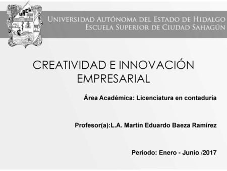 CREATIVIDAD E INNOVACIÓN EMPRESARIAL