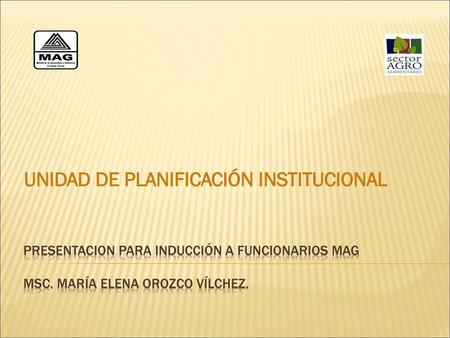 UNIDAD DE PLANIFICACIÓN INSTITUCIONAL