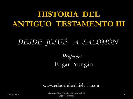 HISTORIA DEL ANTIGUO TESTAMENTO III