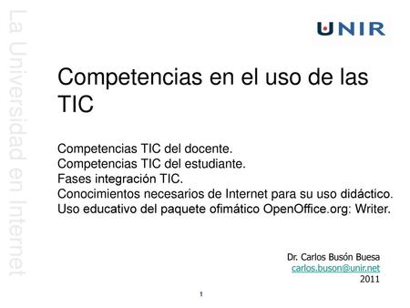 Competencias en el uso de las TIC