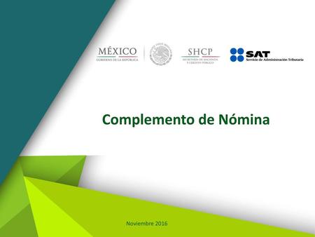 Complemento de Nómina Noviembre 2016.