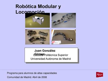 Robótica Modular y Locomoción