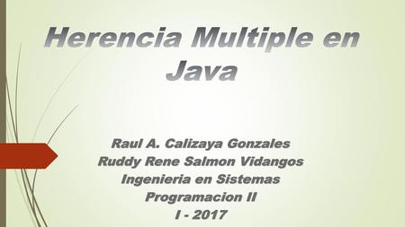 Herencia Multiple en Java