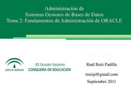 Sistemas Gestores de Bases de Datos