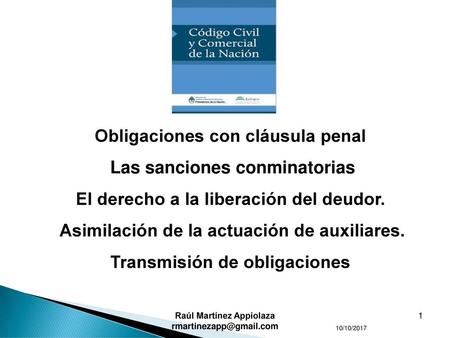 Obligaciones con cláusula penal Las sanciones conminatorias