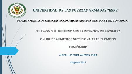 UNIVERSIDAD DE LAS FUERZAS ARMADAS “ESPE”