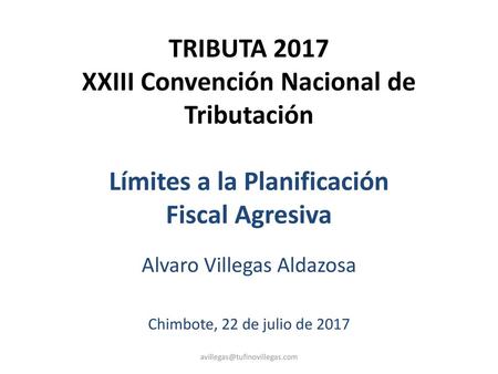 Alvaro Villegas Aldazosa Chimbote, 22 de julio de 2017