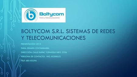 BolTYCOM S.r.l. Sistemas de redes y telecomunicaciones