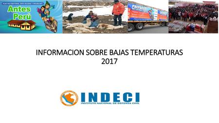 INFORMACION SOBRE BAJAS TEMPERATURAS 2017