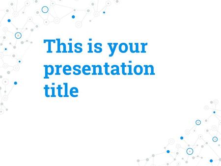 This is your presentation title. Instructions for use Open this document in Google Slides (if you are at slidescarnival.com use the button below this.