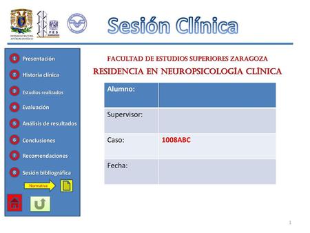 Sesión Clínica Residencia en Neuropsicología Clínica Alumno: