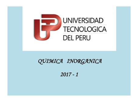QUIMICA INORGANICA 2017 - 1.