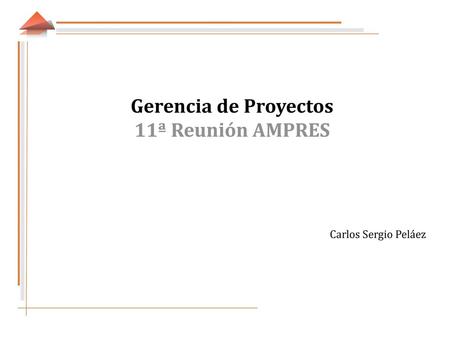 Gerencia de Proyectos 11ª Reunión AMPRES