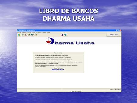 LIBRO DE BANCOS DHARMA USAHA
