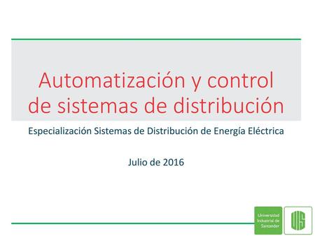 Automatización y control de sistemas de distribución