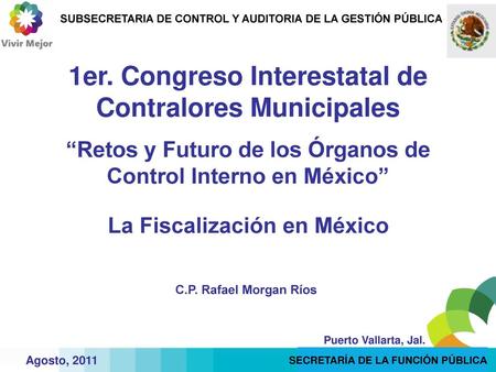 1er. Congreso Interestatal de Contralores Municipales