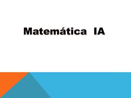 Matemática IA.