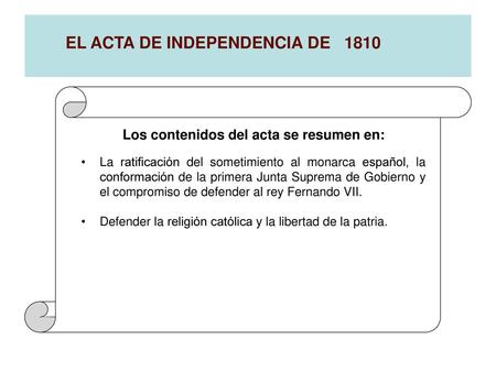 Los contenidos del acta se resumen en: