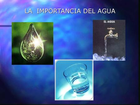 LA IMPORTANCIA DEL AGUA