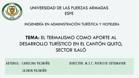 UNIVERSIDAD DE LAS FUERZAS ARMADAS ESPE
