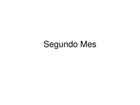 Segundo Mes.
