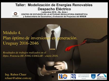 Taller:  Modelización de Energías Renovables  Despacho Eléctrico