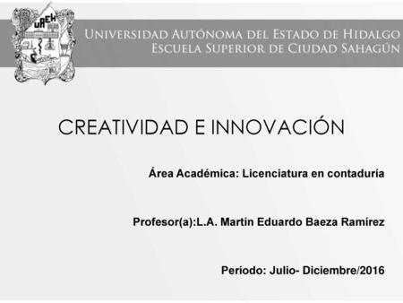 CREATIVIDAD E INNOVACIÓN