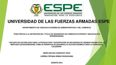 UNIVERSIDAD DE LAS FUERZAS ARMADAS ESPE