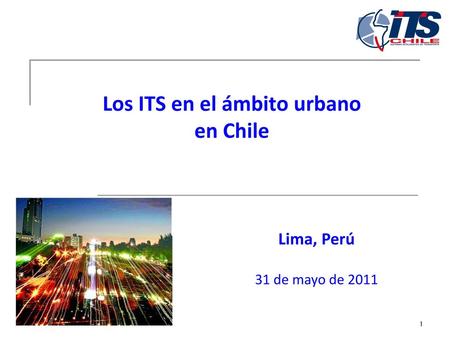 Los ITS en el ámbito urbano en Chile