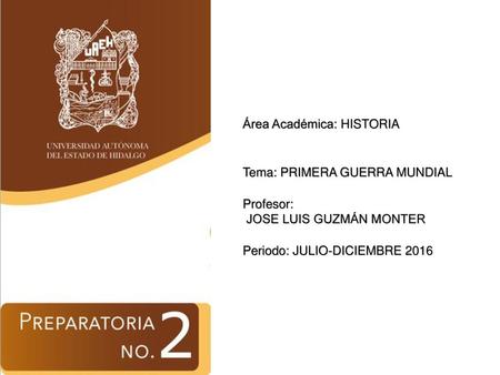Tema: PRIMERA GUERRA MUNDIAL