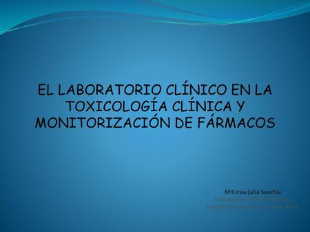 MªLirios Juliá Sanchis Laboratorio Análisis Clínicos.