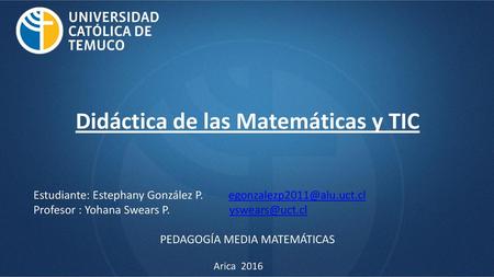 Didáctica de las Matemáticas y TIC