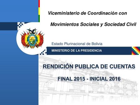 RENDICIÓN PUBLICA DE CUENTAS