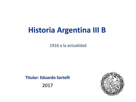 Historia Argentina III B