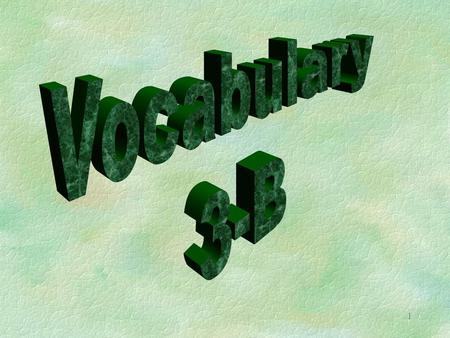 Vocabulary 3-B.
