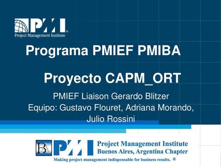 Programa PMIEF PMIBA Proyecto CAPM_ORT