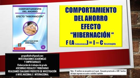 Nota : El análisis se encuentra en la guía. Encuesta practicada a 400 familias de bajos ingresos en cuatro ciudades capitales INVESTIGACIONES.