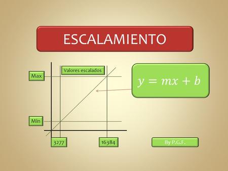 Valores escalados Max Min By P.G.F. ESCALAMIENTO.
