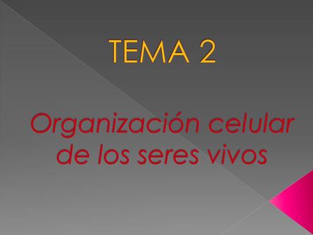 TEMA 2 Organización celular de los seres vivos