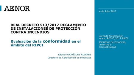 Evaluación de la conformidad en el ámbito del RIPCI