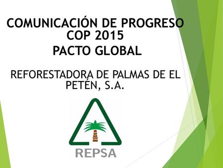COMUNICACIÓN DE PROGRESO COP 2015