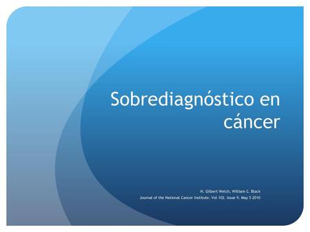 Sobrediagnóstico en cáncer