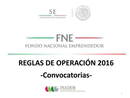 REGLAS DE OPERACIÓN 2016 -Convocatorias-.
