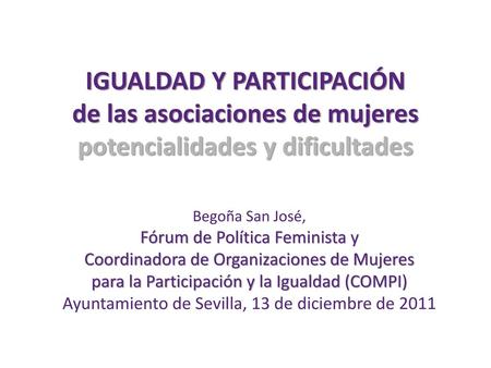 Begoña San José, Fórum de Política Feminista y