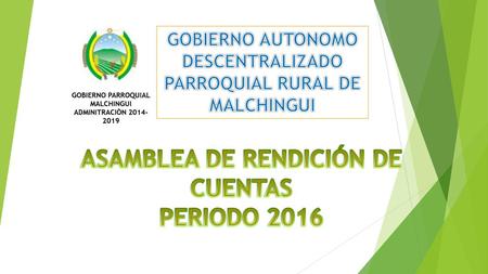 ASAMBLEA DE RENDICIÓN DE CUENTAS PERIODO 2016