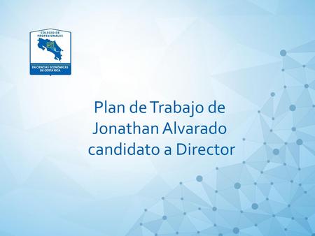 Plan de Trabajo de Jonathan Alvarado candidato a Director