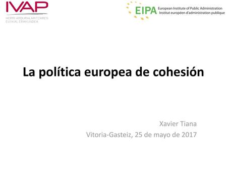 La política europea de cohesión