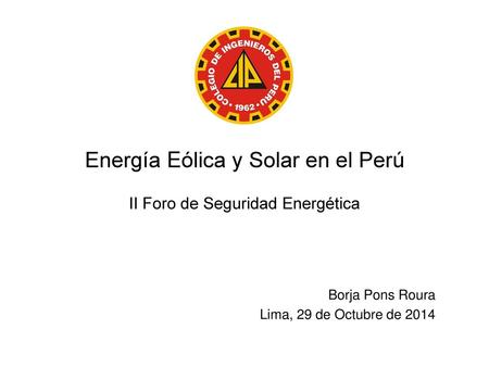 Energía Eólica y Solar en el Perú