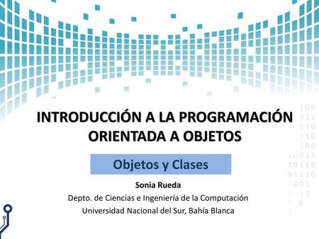 INTRODUCCIÓN A LA PROGRAMACIÓN ORIENTADA A OBJETOS