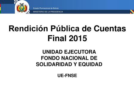 Rendición Pública de Cuentas Final 2015